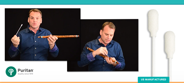 Using Puritan Foam Tipped Swabs to Care for Woodwind Instruments