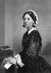 This image is a headshot of wound measurement tool pioneer, Florence Nightingale.