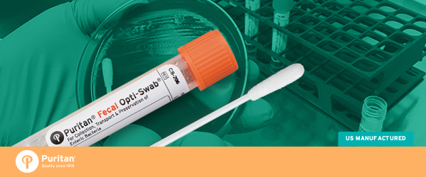 New: Puritan's Fecal Opti-Swab® Collection and Transport System